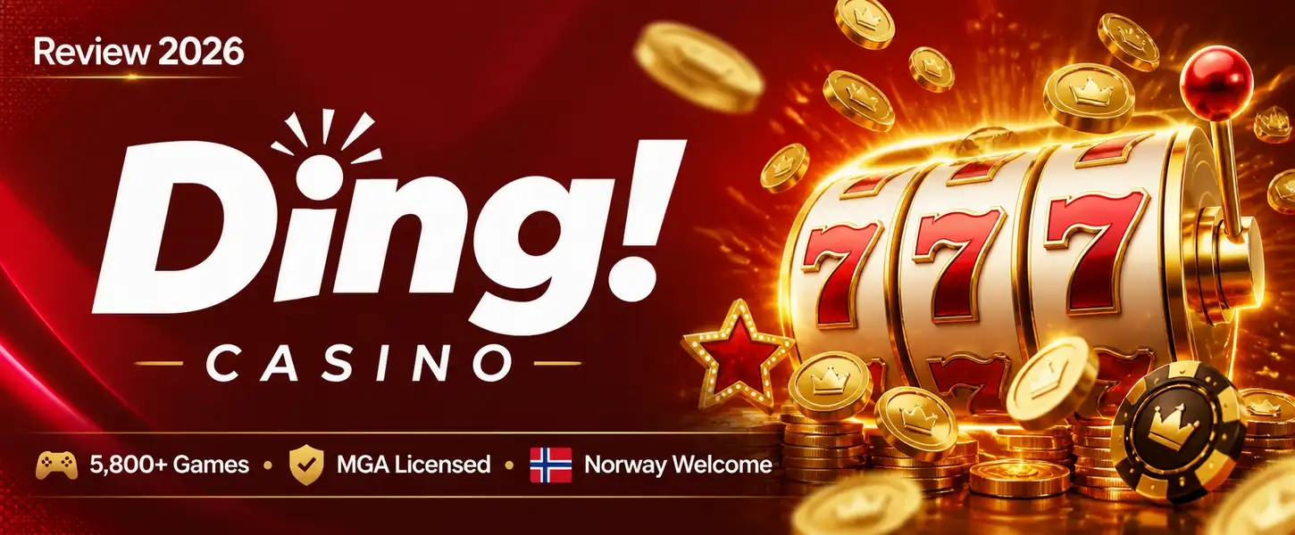 Ding Casino review 2026 — MGA licensed online casino for Norwegian players